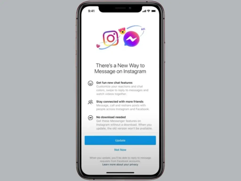 refresh Instagram messages (iphone)