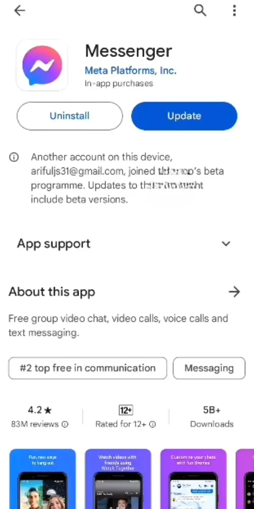 Update Messenger