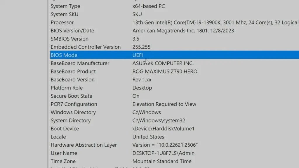 Entering BIOS