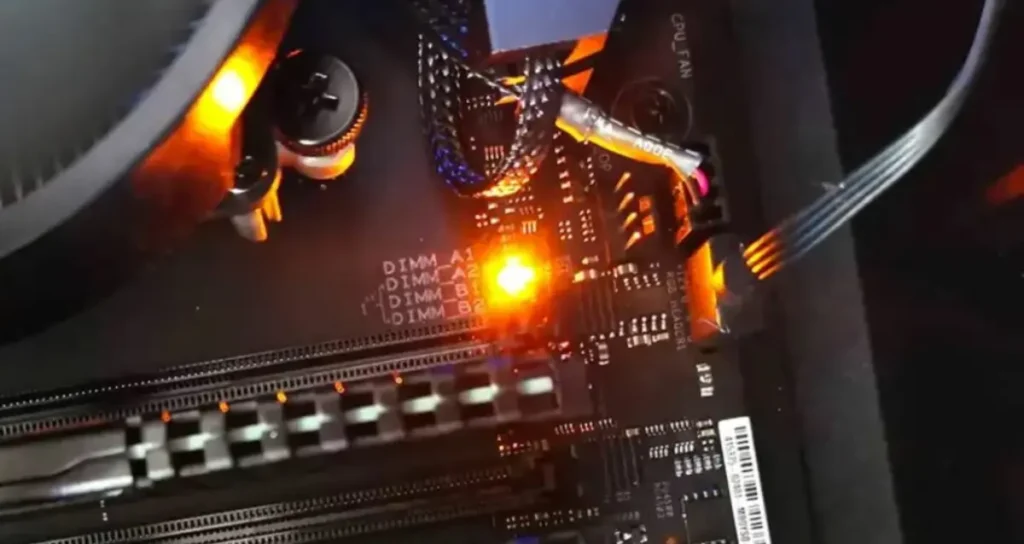 Orange Light on Motherboard