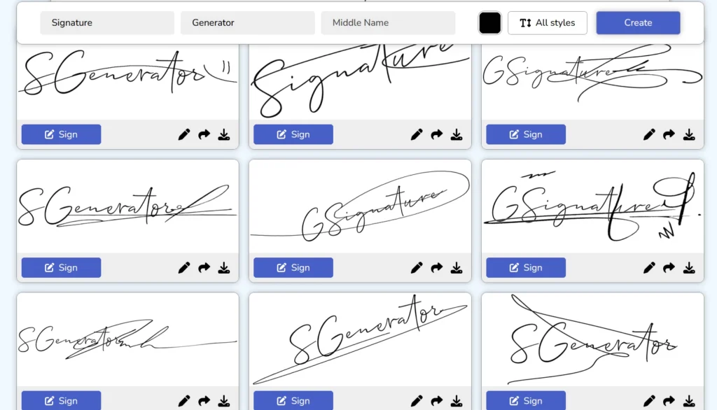 Signature Generator