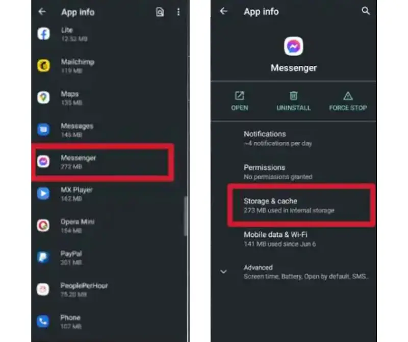 Clear Messenger App Cache image 2