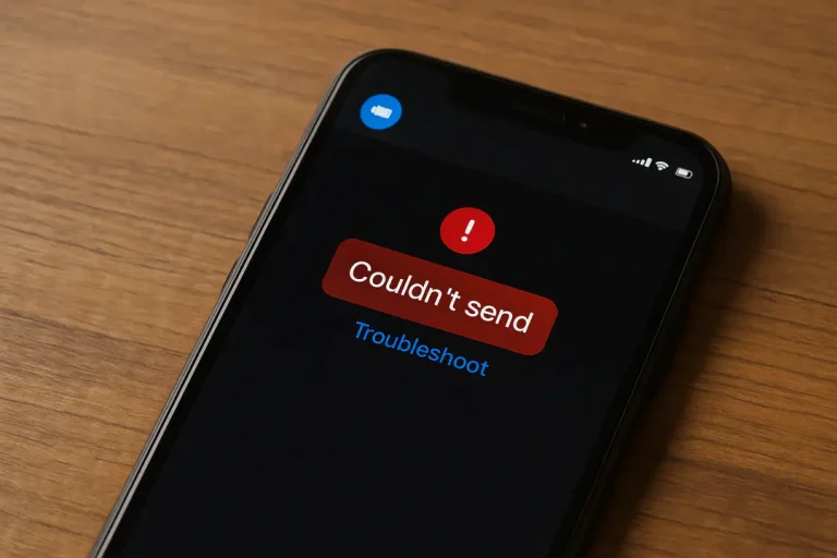 messenger says couldn't send in red