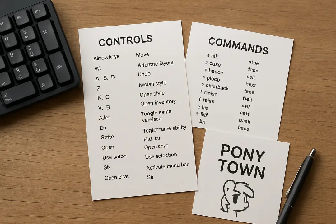 Pony Town controls / commands