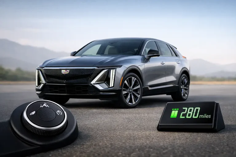 Driving modes in Cadillac Lyriq impact on range and battery usage