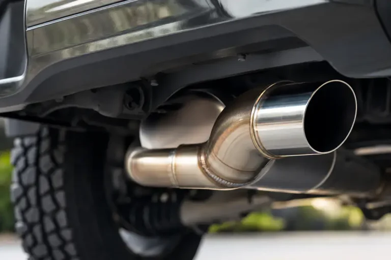 Close-up of a car exhaust pipe
