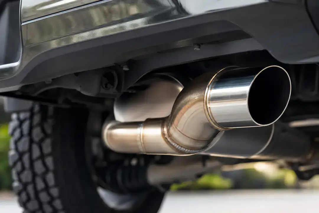 Close-up of a car exhaust pipe
