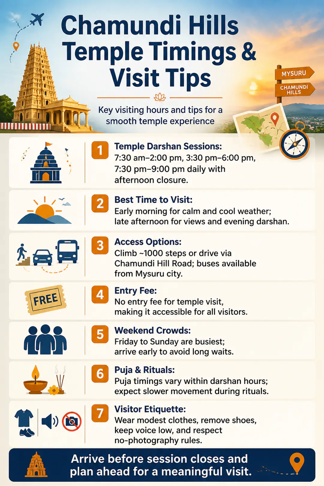 Chamundi Hills Temple Timings & Visit Tips