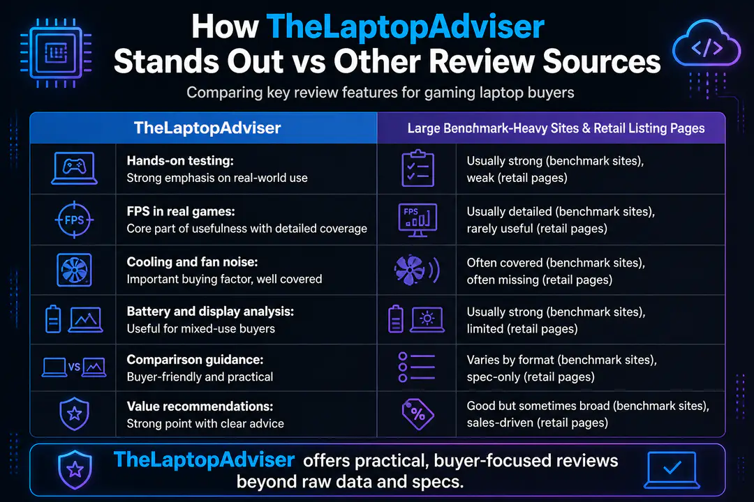 How TheLaptopAdviser Stands Out vs Other Review Sources