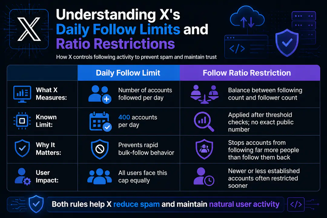 Understanding X's Daily Follow Limits and Ratio Restrictions