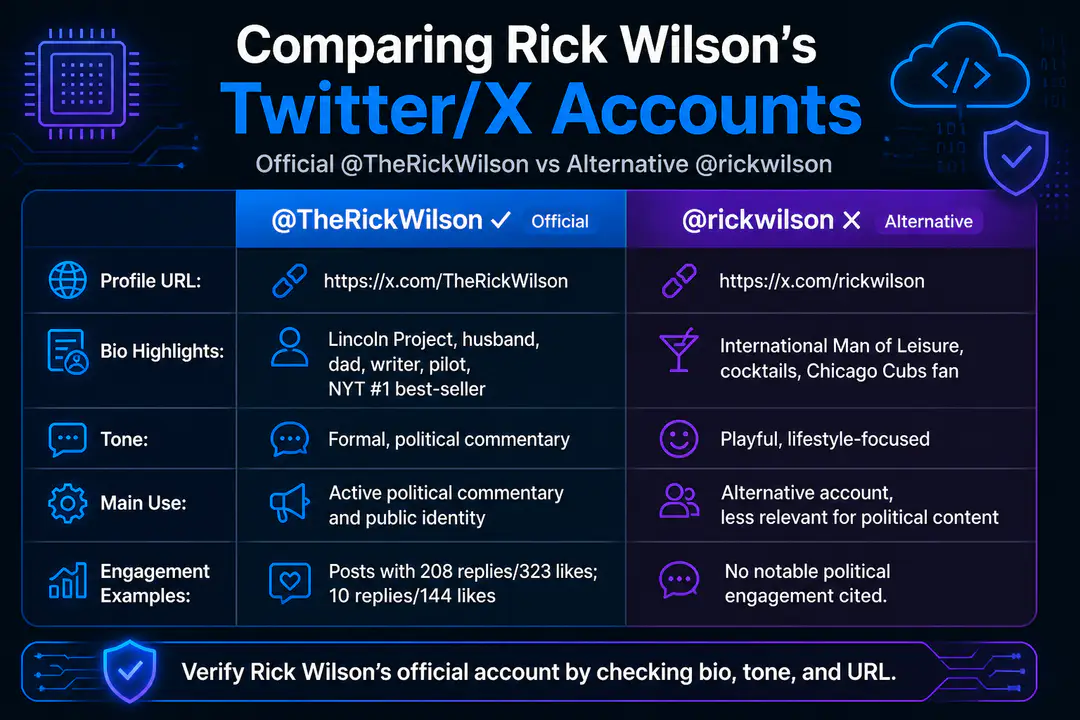 Comparing Rick Wilson’s Twitter/X Accounts Comparing Rick Wilson’s Twitter/X Accounts