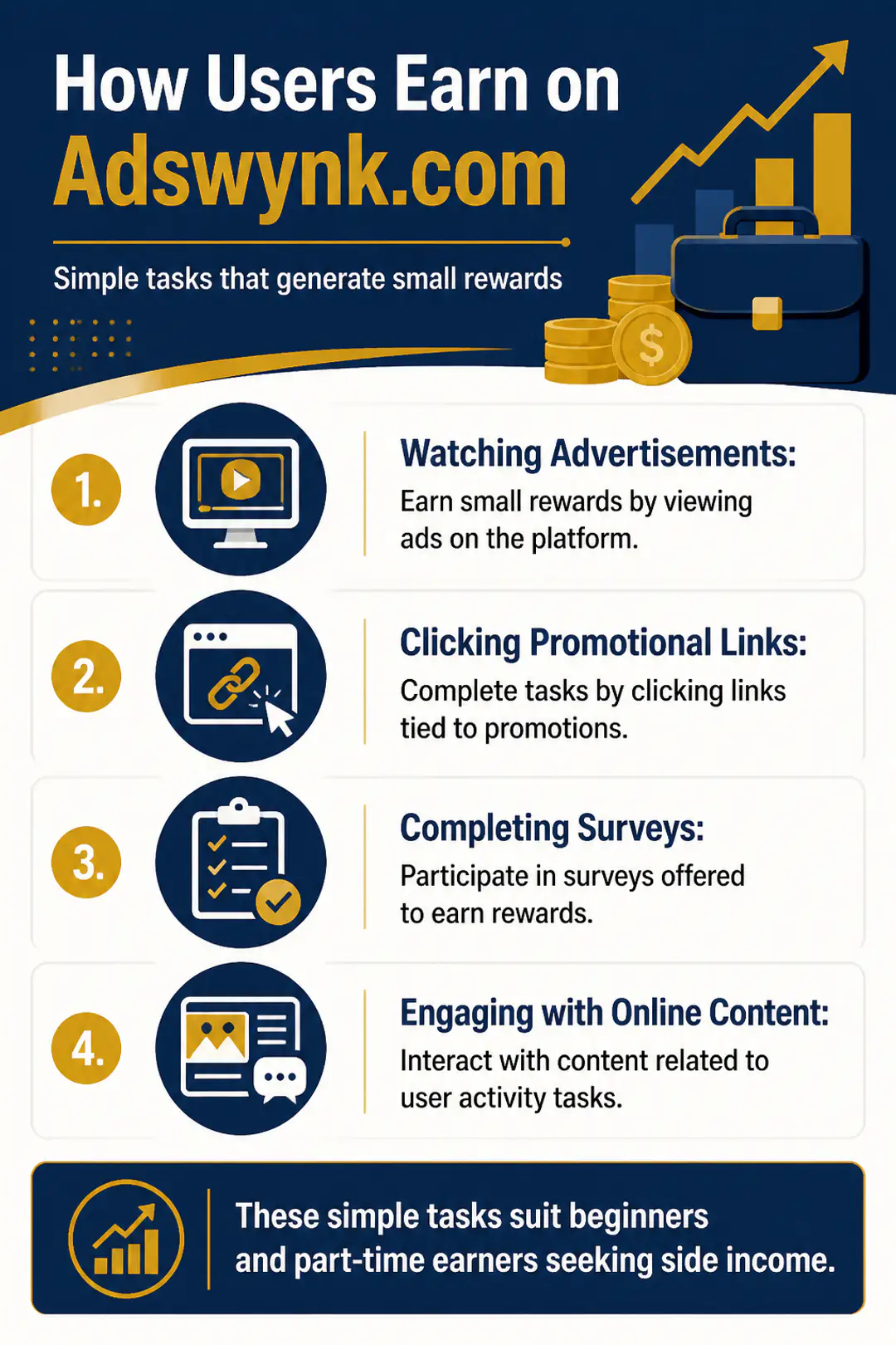 How Users Earn on Adswynk.com How Users Earn on Adswynk.com