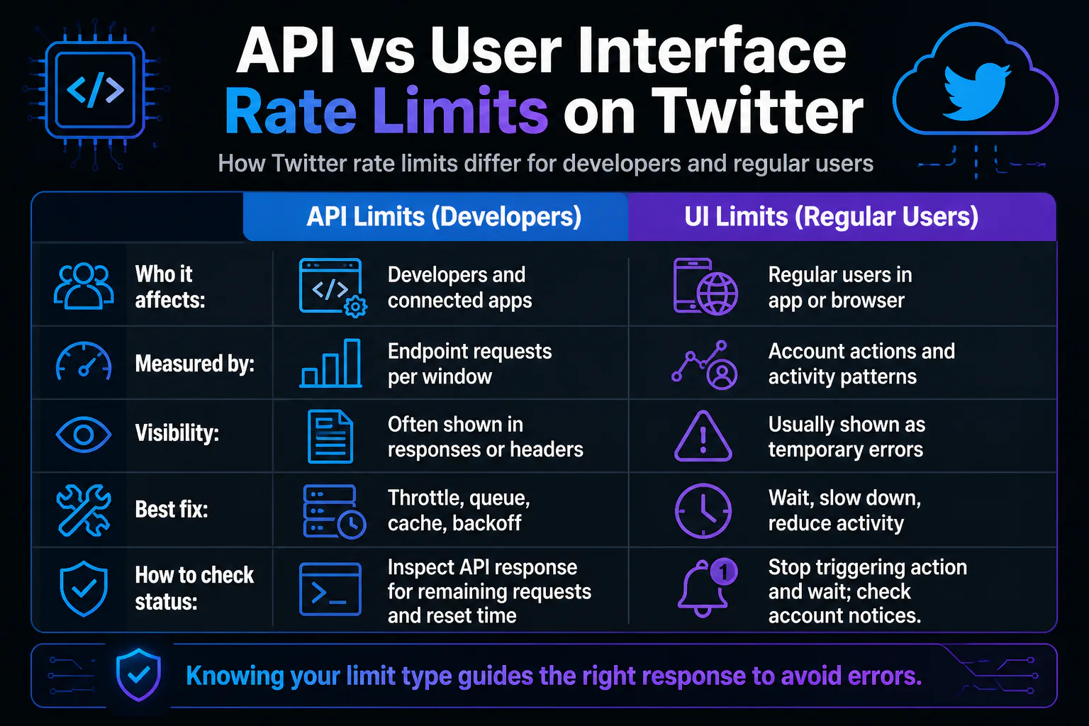 API vs User Interface Rate Limits on Twitter