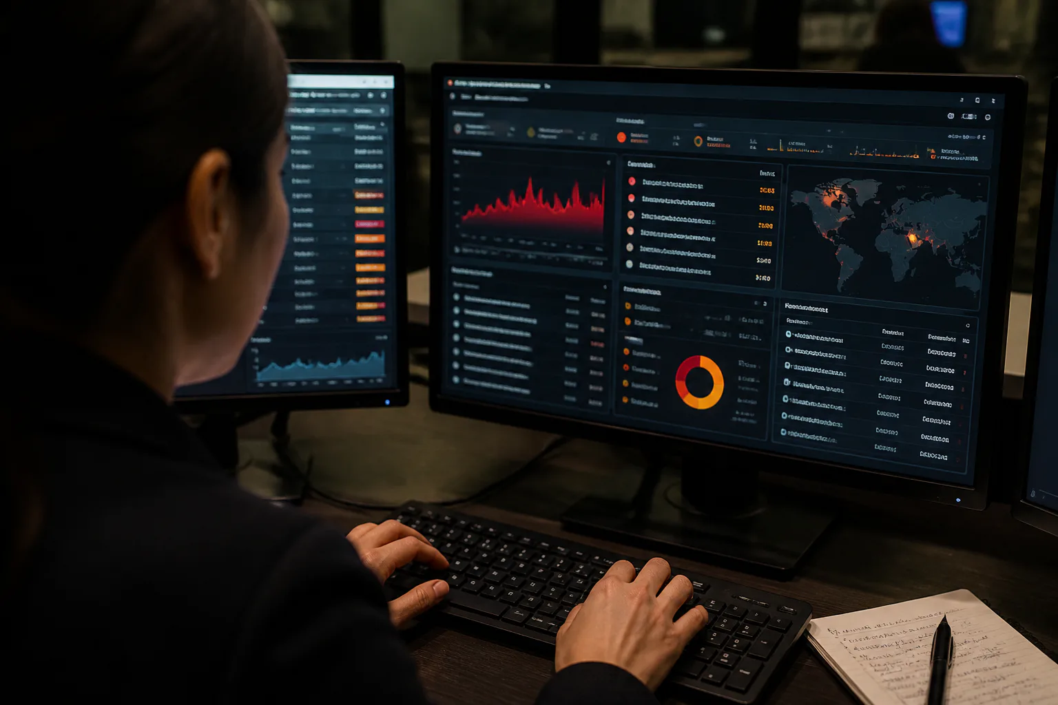 Person monitoring data dashboards